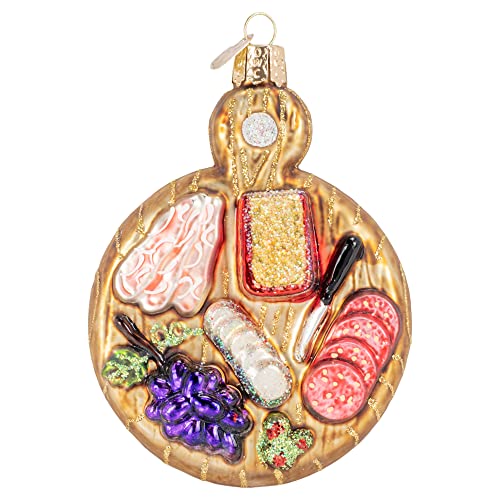 Old World Christmas Charcuterie Board Glass Blown Ornament - Holiday Food Collection