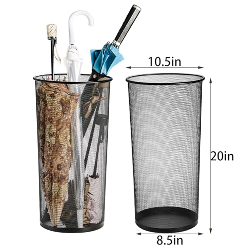 2-Pack Metal Mesh Umbrella Stand - 20-Inch Tall Freestanding Entryway Holder