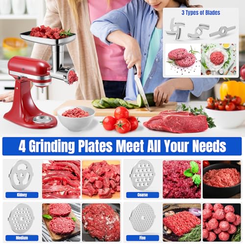 15-Piece Metal Food Grinder Attachment Set for Stand Mixers