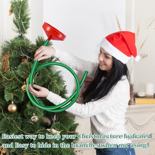 Christmas Tree Watering Funnel System with 60-Inch Hose & Wide Spout