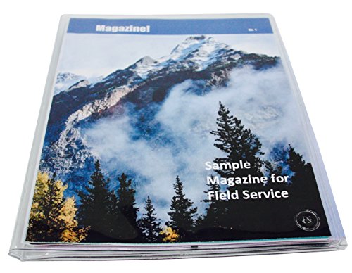 Vinyl Magazine and Tract Organizer with 3 Clear Pockets