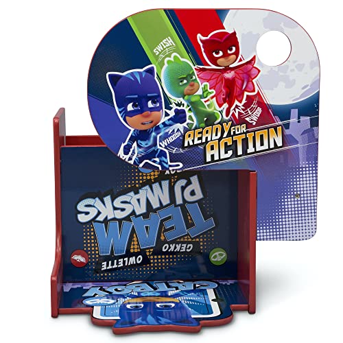 Kids PJ Masks Desk Chair with Storage Bin for Arts & Crafts, Homeschooling, and Play