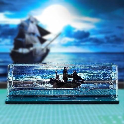 Pirate Ship Fluid Drift Bottle - Unsinkable Boat Desk Ornament