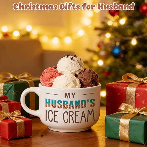 Husband Ice Cream Bowl Gift from Wife - Husband's Ice Cream Set with Spoon