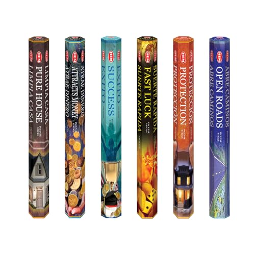 Assorted Natural Incense Sticks for Meditation and Spiritual Wellness - 6 Pack