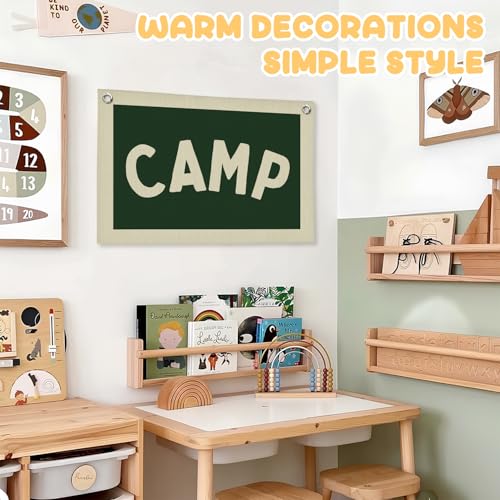 Camping Canvas Wall Banner - Motivational Decor for Classroom or Nursery