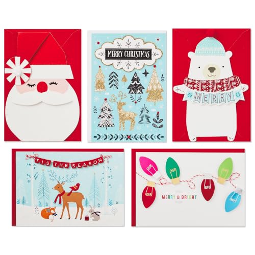 Hallmark Assorted Handmade Christmas Cards Set of 24 with Envelopes 5x7 Inches