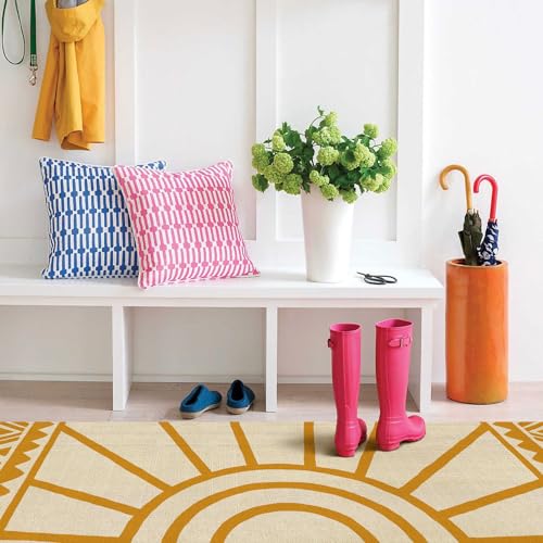 Boho Kitchen Rug Set of 2, Non-Slip Washable Farmhouse Kitchen Mats