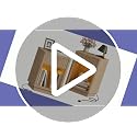 Fluted Nightstand Set with Charging Station and LED Light, 2-Piece