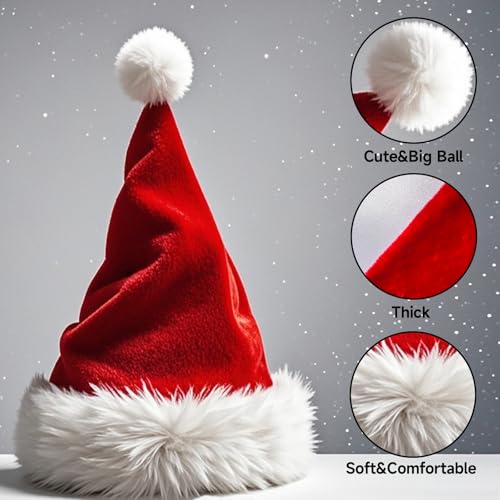 Solvora Santa Hat – Unisex Adults Christmas Hat, Variation 1
