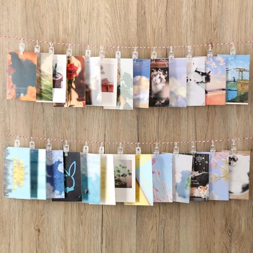 50 Pack 360° Rotating Curtain Clips for RV Awning Lights and Party Decor