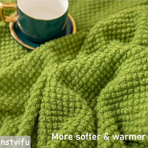 Boho Knit Bed Runner Scarf with Tassels - Soft Bed Throw Blanket