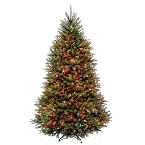 7.5ft Pre-Lit Dunhill Fir Artificial Christmas Tree with Dual Color LED Lights