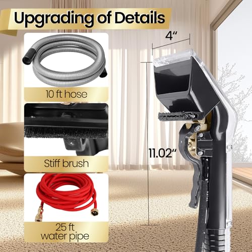 Shop Vacuum Carpet Extractor Kit with Hard Bristle Brush and 10ft Hose