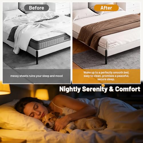 Adjustable Bed Sheet Holders with Anti-Slip Clips for Secure Fit