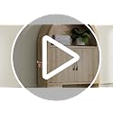 Over Toilet Storage Cabinet with Arch Design and Adjustable Shelves