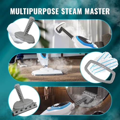 10-in-1 Steam Mop and Detachable Handheld Steam Cleaner with Accessories