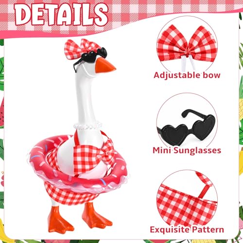 Summer Bikini Outfit Set for 7-Inch Desk Goose Figurine with Accessories
