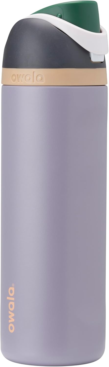 Owala FreeSip Insulated Stainless Steel Water Bottle - BPA-Free, 24 oz, Perfect for Sports & Travel - Grey