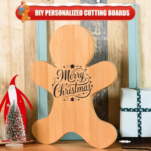 Christmas Gingerbread Man Wooden Serving & Cutting Board - Bamboo Holiday Tray