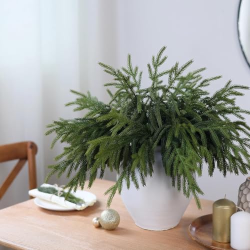 16Pcs 18in Lifelike Norfolk Pine Branches for Vase - YXZZWL