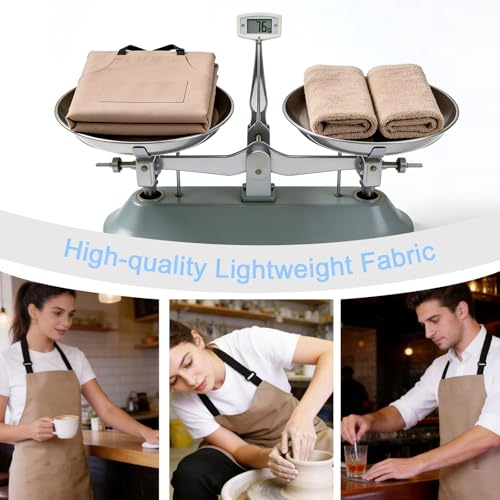2-Pack Waterproof Bib Aprons with Pockets - Adjustable Chef Apron Set