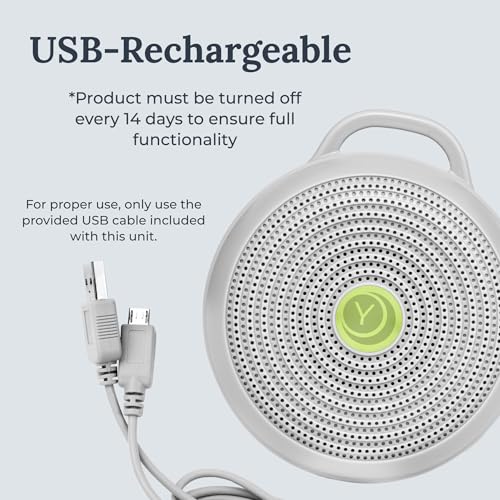 Portable White Noise Machine for Baby with Night Light & Stroller Clip