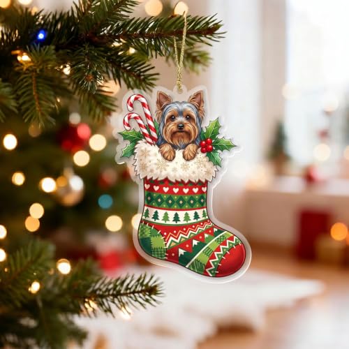 Yorkie Christmas Ornament - Holiday Tree Decoration for Dog Lovers