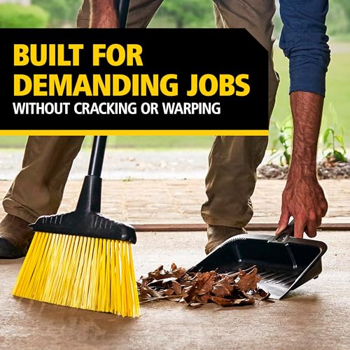 Heavy-Duty Plastic Dustpan (12.25 Inch) - Commercial & Home Cleaning, Charcoal