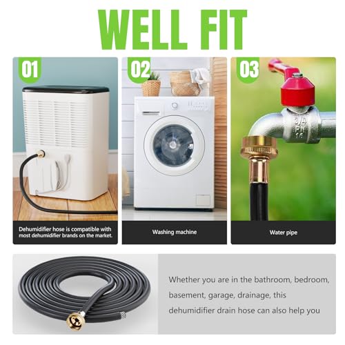 5FT Dehumidifier Drain Hose 3/4 Inch FHT with Leakproof Connector