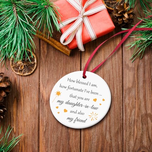 Future Daughter-in-Law Christmas Ornament Ceramic Gift from Mom Wedding Decor