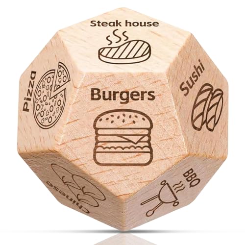 Food Dice Stocking Stuffers for Men Women - Family & Couples Game