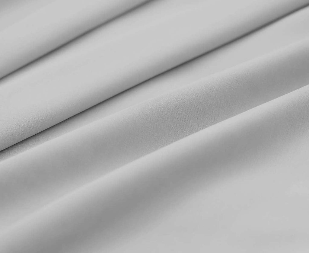 Incredible Bedding Luxury 4 Piece 3/4 Full Bunk Sheet Set, Ultra Soft Microfiber Sheets with Deep Pockets, Fits Mattresses up to 10 Inches, 48" x 75", Light Grey Solid