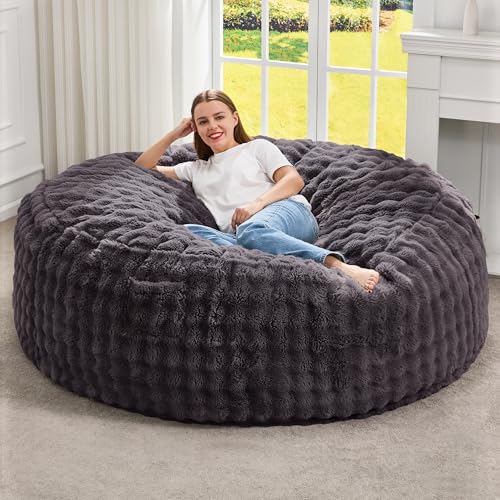 5FT Oversized Memory Foam Bean Bag Chair - Plush Washable Lounger