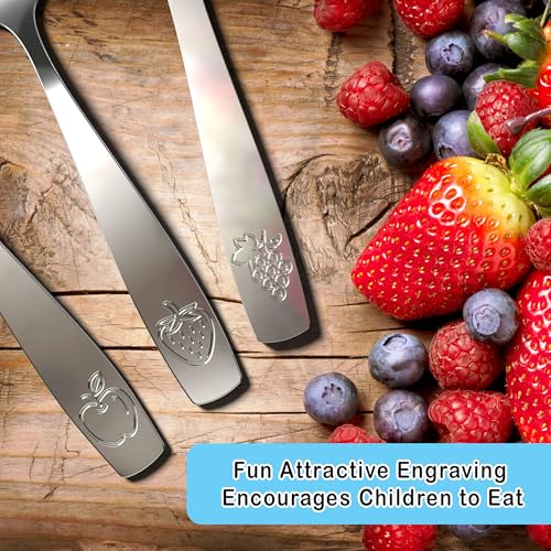 Stainless Steel Kids Silverware Set 6-Piece Toddler Flatware