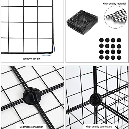 12-Cube Metal Wire Storage Organizer Modular Shelving Unit