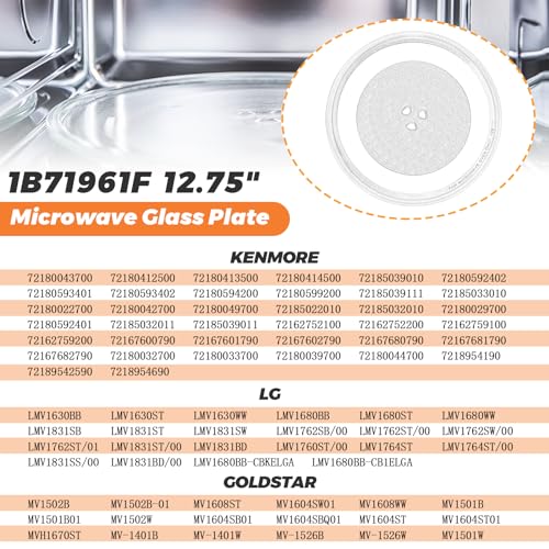 12.75-Inch Microwave Glass Turntable Replacement Plate