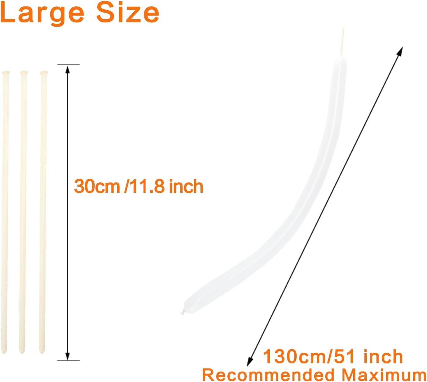 PIGETALE 100Pcs Clear 260 Long Balloons - Thickened Transparent Latex for Twisting & Modeling