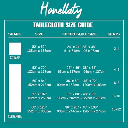 Honellaty Christmas Rectangular Tablecloth 60x120 Inches Green Spillproof & Wrinkle-Resistant Holiday Decor