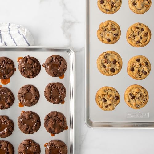 Extra Large Aluminum Baking Sheet Pan, 21 x 15 Inch Anti-Warp Rim