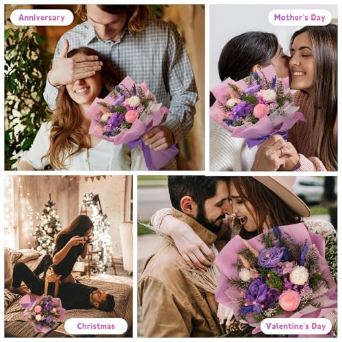 Preserved Rose Bouquet - Eternal Flower Gift for Anniversary & Birthday