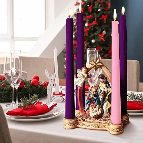 Panelee Multicolor Nativity Advent Candle Holder Christmas Decoration