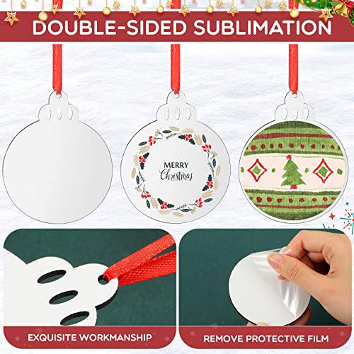 Sublimation Blank Ornaments MDF 72 pcs Christmas Decoration DIY Crafts