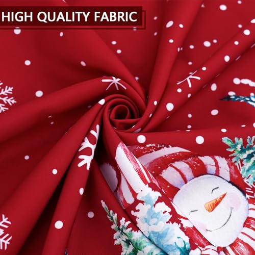 Roszwtit Christmas Snowman Tablecloth 60x60 Square - 02, 100% Polyester