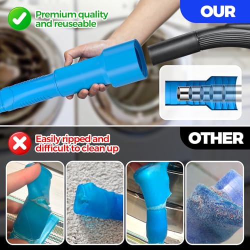 Holikme Dryer Vent Cleaner Kit 2-Pack - Lint Vacuum Hose & Brush
