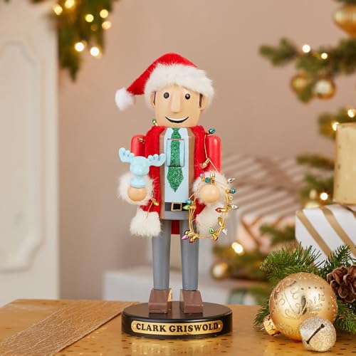Clark Griswold 10-Inch Christmas Vacation Festive Wooden Nutcracker