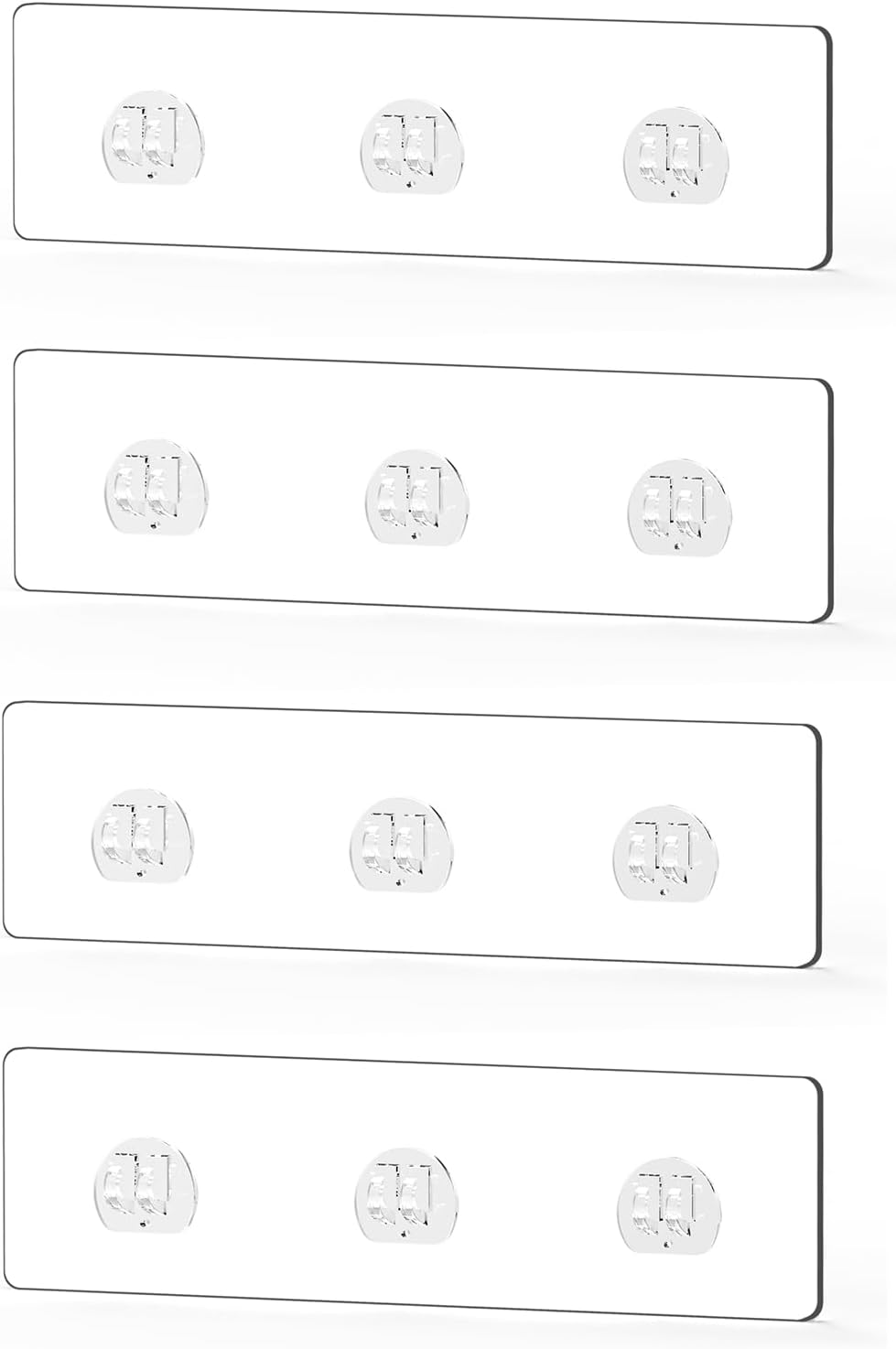 Skiennix Shower Caddy Adhesive Hooks - Strong No-Drill Replacement for Kitchen & Bathroom | 4 Pack