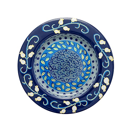Yair Emanuel Colorful Kiddush Cup Set Blue CAJ-2 Hand Painted Judaica Gift