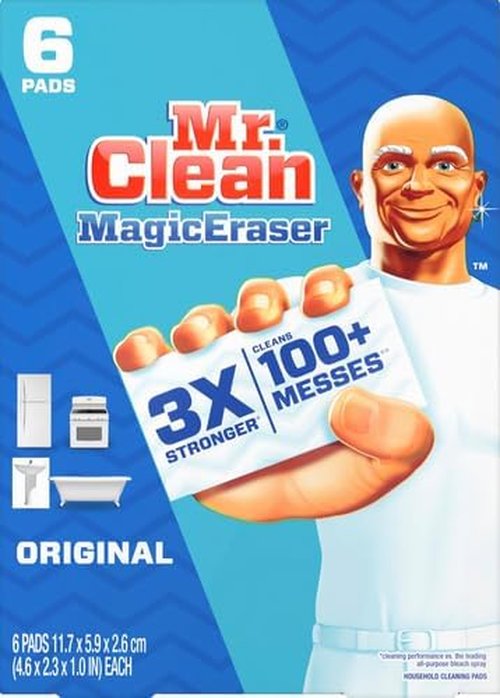 Mr. Clean Magic Eraser - Original Durafoam Cleaning Pads, White - 12 Count (2 Packs)
