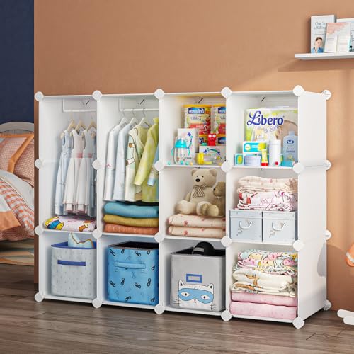 Portable Kids Wardrobe and Baby Closet Organizer, 47-Inch Nursery Storage